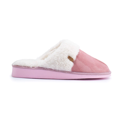 [IKKI43]  IINV. PANTUFLA CHINELA DE PLUSH CON VIVO Y PLANTILLA DE CORDERITO apta para lavarropas