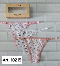[SAY10215] PACK X3 COLALES REGULABLE DE ALGODÓN Y LYCRA ESTAMPADA