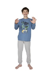 [LEN26930/G] DESCUENTO 10% LIQUIDACION DE TEMPORADA! INV. PIJAMA DE NENE DE ALGODÓN ESTAMPADO "DINO"