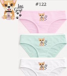 [MAR122] PACK X3 BOMBACHA DE NENA DE ALGODÓN Y LYCRA CON ESTAMPA LOCALIZADA