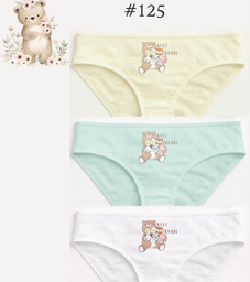 [MAR125] PACK X3 BOMBACHA DE NENA DE ALGODÓN Y LYCRA CON ESTAMPA LOCALIZADA