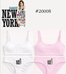 [MAR20008] CONJUNTO NENA ESTAMPADO DE ALGODÓN Y LYCRA CON BRETELES FINOS Y ESTAMPA LOCALIZADA