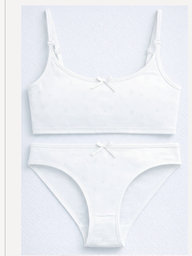 [MAR30000] CONJUNTO TEENS LISO DE ALGODÓN Y LYCRA CON BRETELES FINOS Y VEDETINA Y TAZA DESMONTABLE