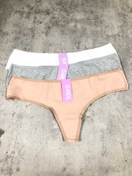 [KIE10257] PACK X3 CULOTELESS DE ALGODÓN Y LYCRA LISAS