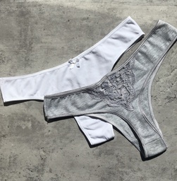 [MER4027] PACK X2 COLALES DE ALGODON Y LYCRA CON PUNTILLA TRASERA