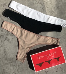 [STA102] PACK X3 COLALES DE ALGODÓN Y LYCRA LISAS