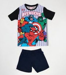 [DIS81441] VER. PIJAMA REMERA Y SHORT ESTAMPADO DE ALGODÓN "AVENGERS"