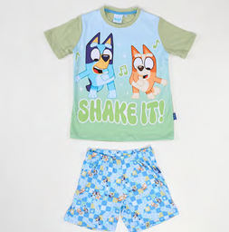 [DIS87721] VER. PIJAMA DE ALGODÓN Y MODAL SUBLIMADO ESTAMPADO "BLUEY"