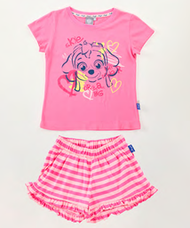 [DIS88099] VER. PIJAMA REMERA Y SHORT ESTAMPADO DE ALGODÓN "PAW PATROL"