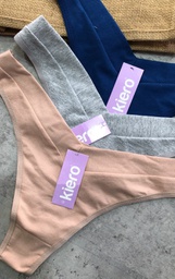 [KIE10281] PACK X3 COLALES DE ALGODÓN Y LYCRA CAVADA LISA CON CINTURA DOBLE