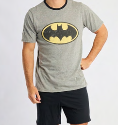 [DIS663243] VER. PIJAMA HOMBRE REMERA ESTAMPADA Y SHORT LISO DE ALGODÓN "BATMAN"