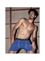 [G33303] BOXER CLASICO PIERNA LARGA ALGODON LYCRA