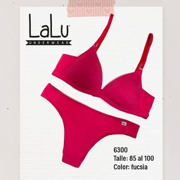 [LALU6300] CONJUNTO TRIANGULO TAZA SOFT ALG/LYCRA C/DIJE. 