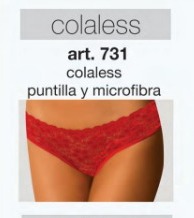 [ALIS731] COLALESS MICROFIBRA Y PUNTILLA