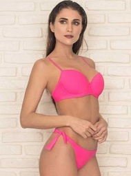 [YAM2313/1] MALLA BIKINI LISA SOFT Y ARCO CON VEDETINA ATADA A LOS COSTADOS